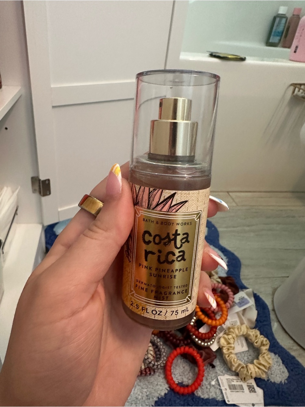 Bath & Body Works Pink Pineapple Sunrise Fine Fragrance Mist - Pink & Gold